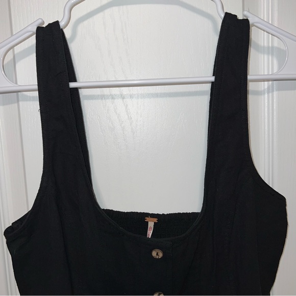Free People Black Cropped Shirt Women's Size XS - Picture 2 of 6